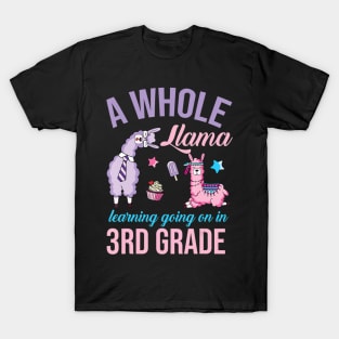 A whole llama learning going on in Third Grade Gift Lover T-Shirt